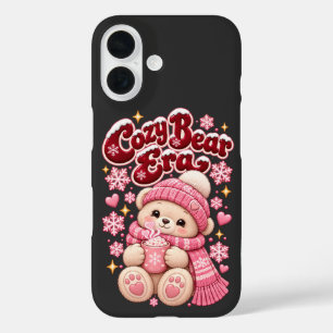 Cosy Bear Era Cute Pink Christmas iPhone 16 Case