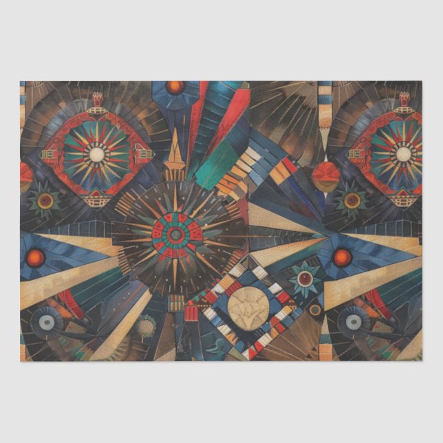 Cosy Beige "Ancient Indigenous Chronicles" Tissue  Paper (Front)