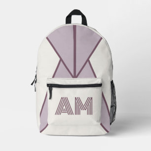 Cosy Berry Ash Lavender Geometric Custom Backpack