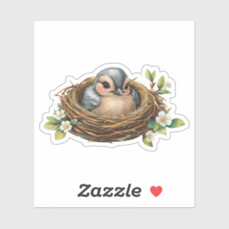 Cosy Bird Nest Sticker
