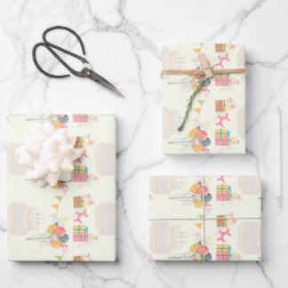 Cosy Birthday Card Wrapping Paper Sheet
