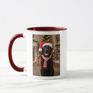 Cosy Black Lab Happy Howlidays Christmas Mug