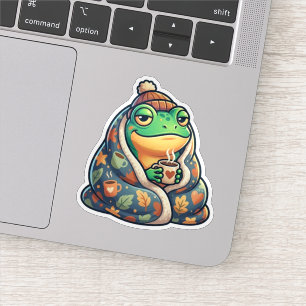 Cosy Blanket Frog Sticker