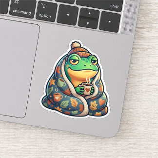 Cosy Blanket Frog Sticker