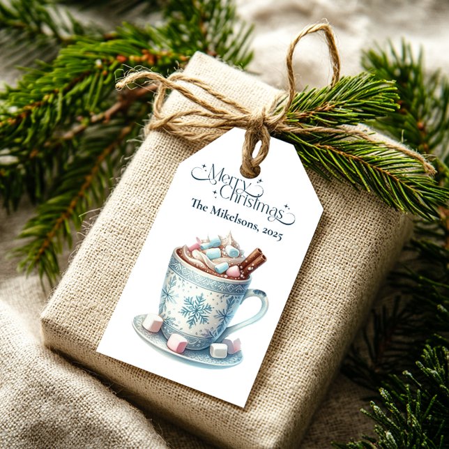Cosy Blue Rustic Christmas  Gift Tags (Creator Uploaded)