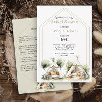 Cosy boho Glamping teepee bridal shower sleepover