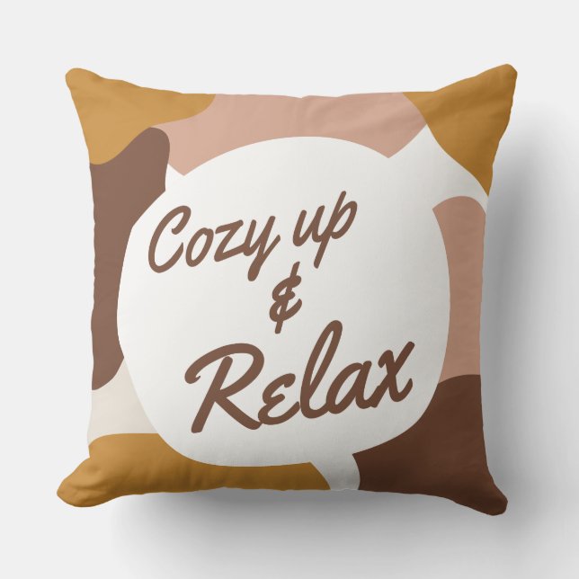 Cosy Boho Minimal Design Throw Pillow Cover  (Front)