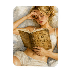 Cosy Book Lover Aesthetic Art Magnet