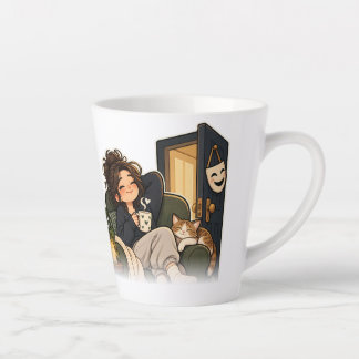 Cosy Book Lover Cat & Funny Introvert Coffee Mug