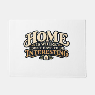 Cosy Book Lover Cat & Funny Introvert Doormat