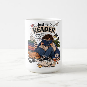 Cosy Book Lover Reading Illustration Coffee Mug