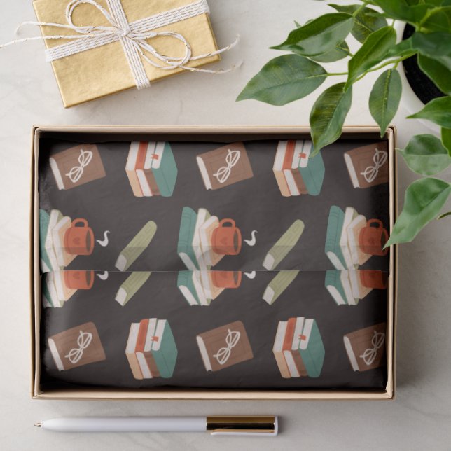 Cosy Books and Coffee Reading Tissue Paper (Gift)