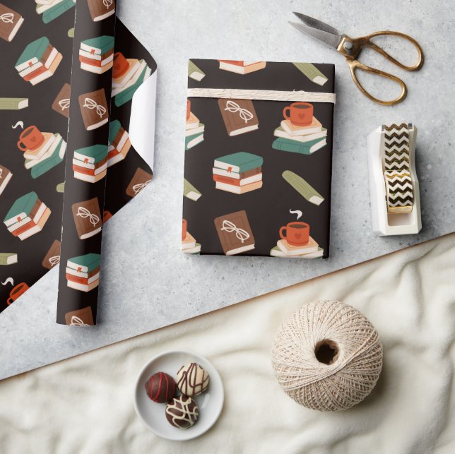Cosy Books and Coffee Reading Wrapping Paper (Crafts)