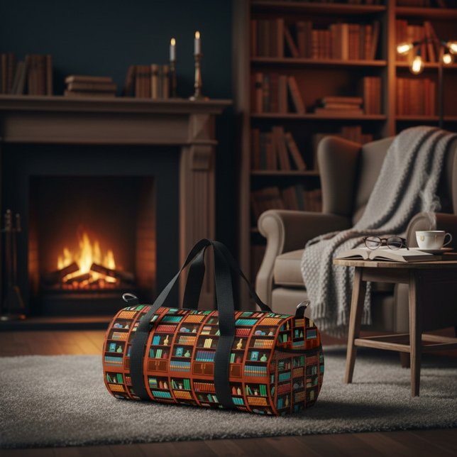 Cosy Bookshelves  Duffle Bag (Creator Uploaded)