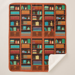 Cosy Bookshelves Throw Blanket 
