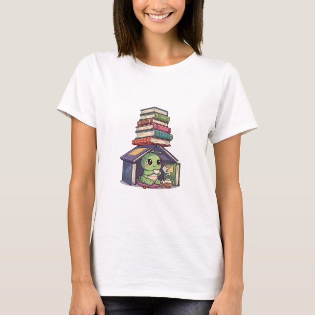 Cosy Bookworm's Tea Time Hideaway T-Shirt (Front)
