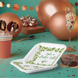 Cosy bright floral  paper plate