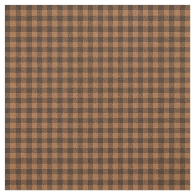 Cosy Brown Plaid Buffalo Print Pattern Fabric (Swatch)
