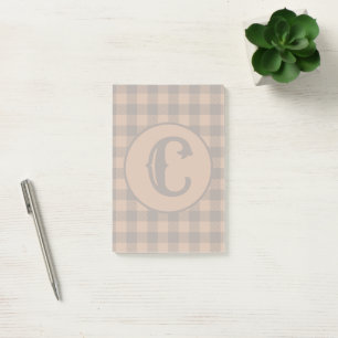 Cosy Brown Plaid Buffalo Print Pattern Post-it Notes