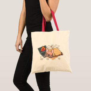 Cosy Burnout Bulldog Aesthetic Tote Bag