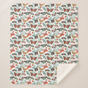 Cosy Butterfly Sherpa Blanket