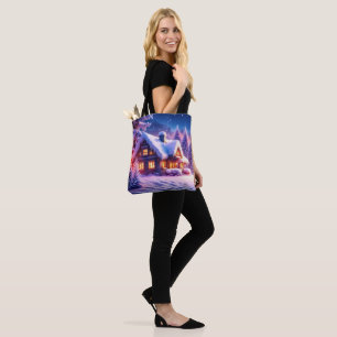 Cosy Cabin At Winter Wonderland Tote Bag