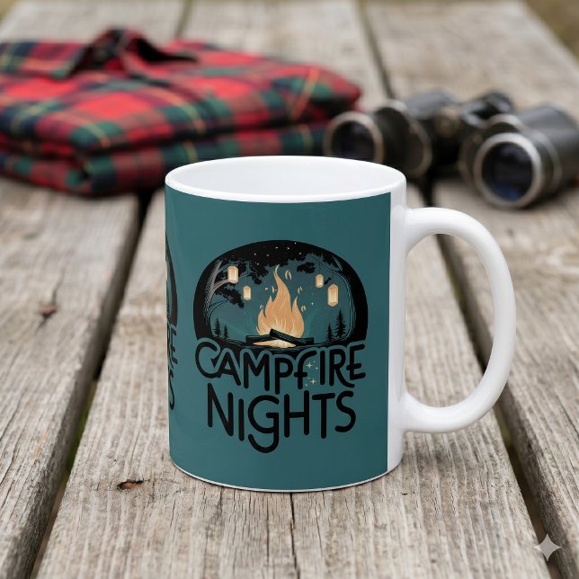 Cosy Campfire Nights Rustic Outdoor Adventure Coffee Mug (Cozy Campfire Nights Rustic Outdoor Adventure Coffee Mug)