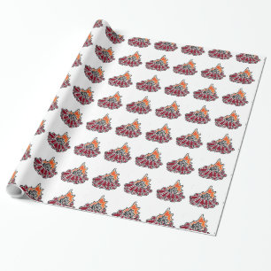 Cosy Campfire Outdoor Camping Cartoon Wrapping Paper