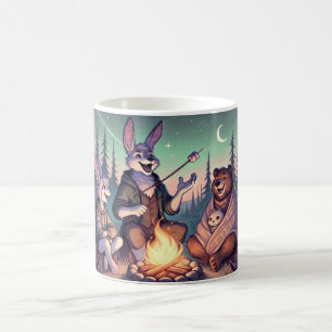 Cosy Campfire Tales – Bunny & Bear Under the Stars Coffee Mug