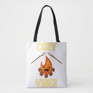Cosy Campfire Vibes Roasting Marshmallows for Smor Tote Bag