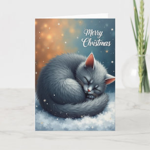 Cosy Cat Christmas Card