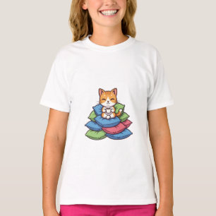 Cosy Cat Coffee Pile Kids T-Shirt