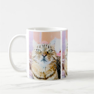Cosy Cat Mug – Whimsical Feline Design