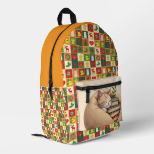 Cosy Cat Patchwork Back to School Backpack