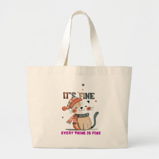 Cosy Cat Vibes – Everything is Fine Tote