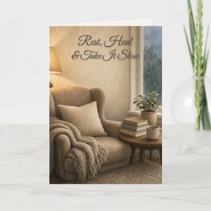 Cosy Chair Rest Heal & Take It Slow Recovery Card
