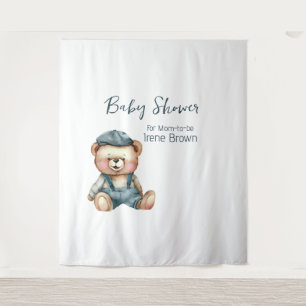 Cosy Charming Baby Shower Backdrop Tapestry