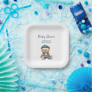 Cosy Charming Baby Shower Paper Plate