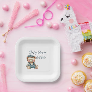 Cosy Charming Baby Shower Paper Plate
