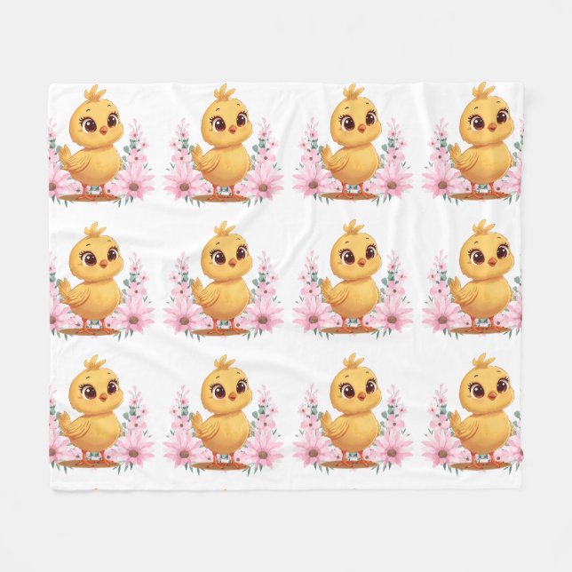 Cosy Chick Fleece Blanket (Front (Horizontal))