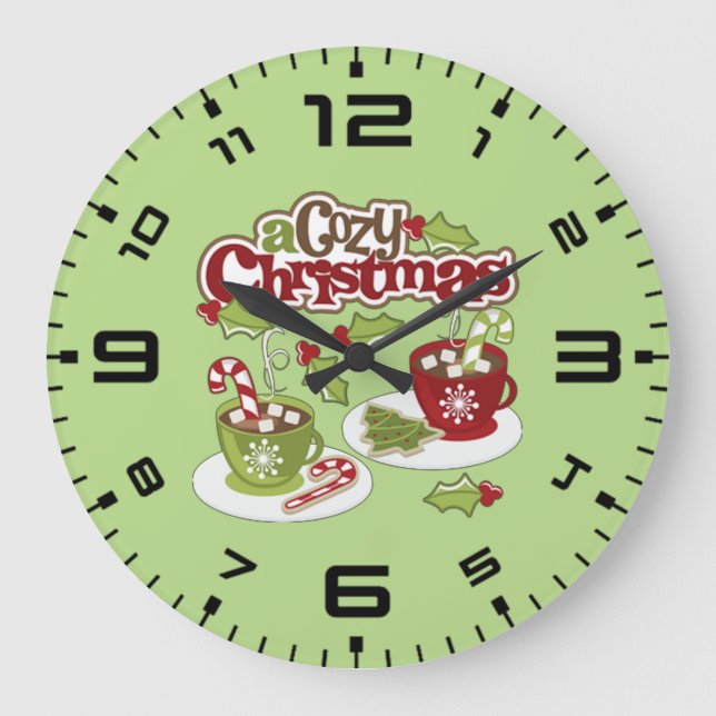 Cosy Chirstmas Large Clock (Front)