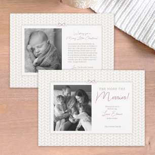 Cosy Christmas 5x7" Photo Birth Announcement Card
