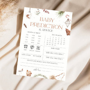 Cosy Christmas Baby Predictions & Advice Card