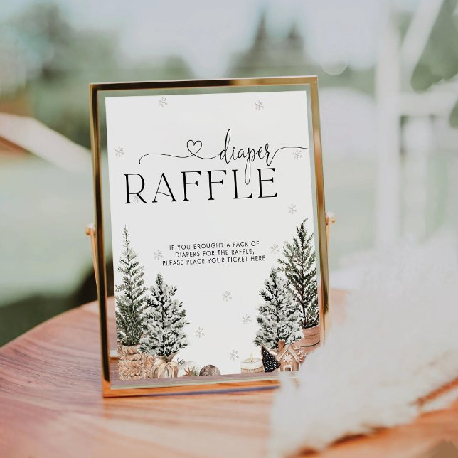 Cosy Christmas Baby Shower Diapers Raffle Sign (Creator Uploaded)