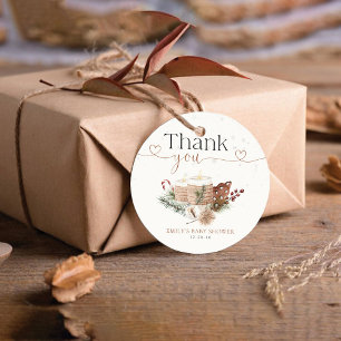Cosy Christmas Baby Shower Favour Tag
