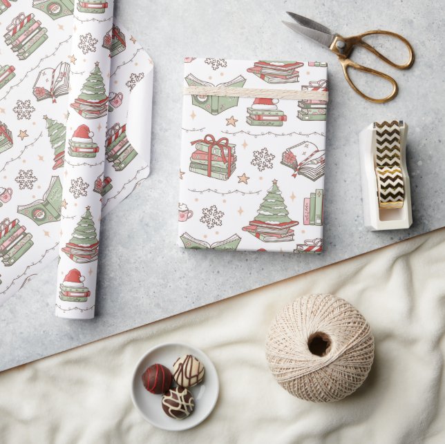 Cosy Christmas Book Lover Wrapping Paper (Crafts)
