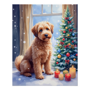 Cosy Christmas Bouvier des Flandres Art Poster