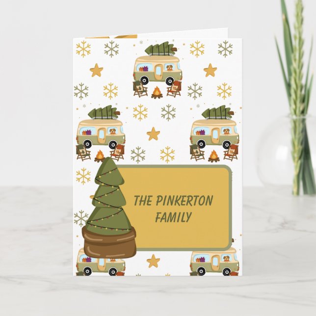 Cosy Christmas Camper Card (Front)