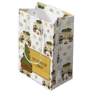 Cosy Christmas Camper Medium Gift Bag