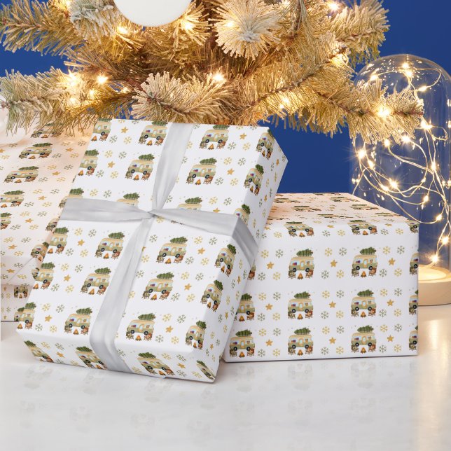 Cosy Christmas Camper Wrapping Paper (Holidays)